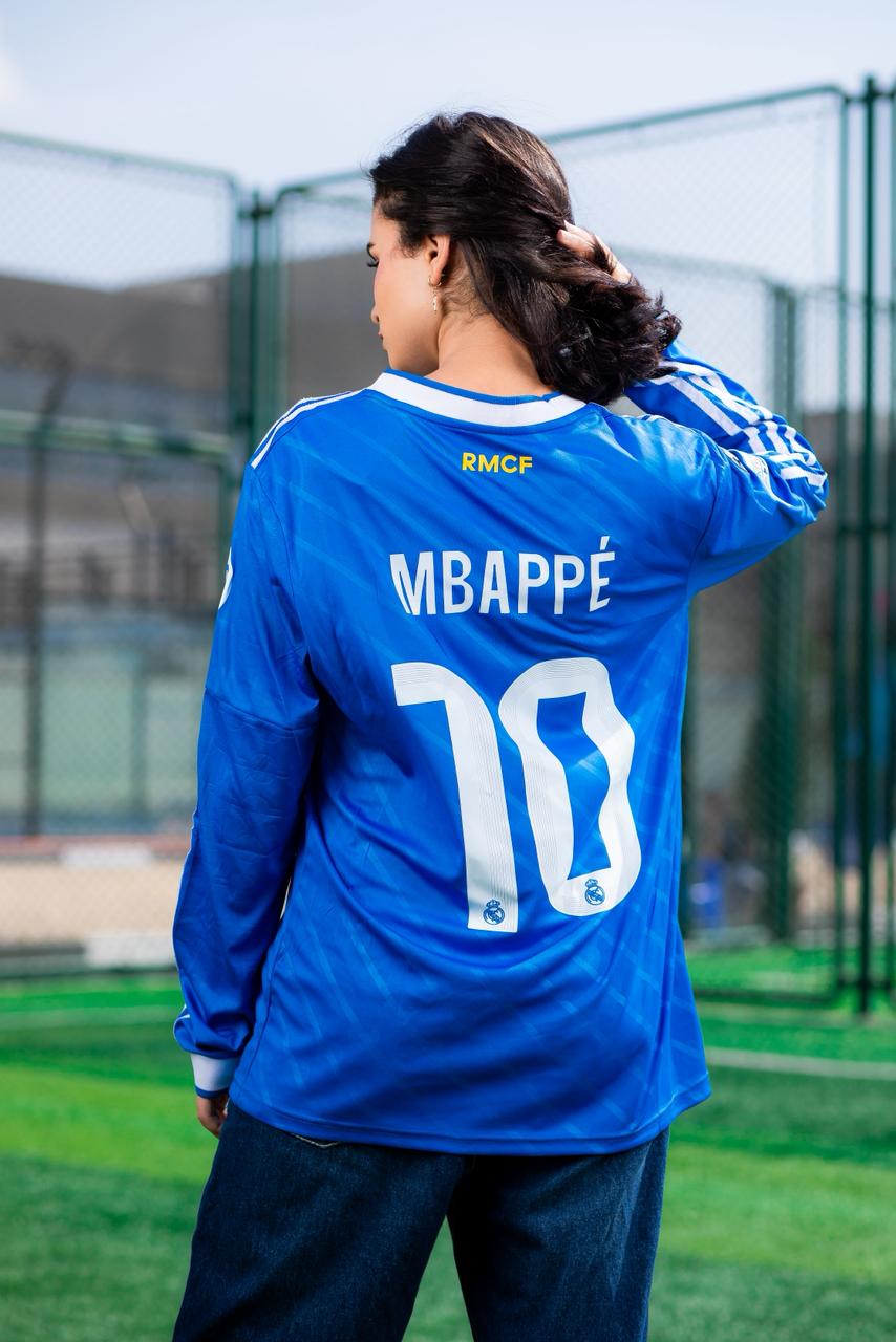 Real Madrid Third Jersey, Long Sleeve, Kylian Mbappé Player Edition